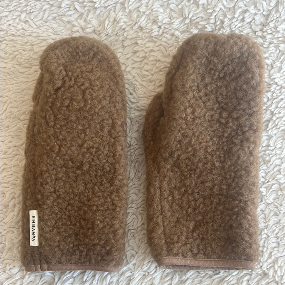 Binibamba Mama Mittens, Brown, OS